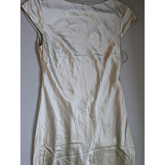 NWD Reformation Niamh Silk Dress Size 8 Dried Herbs Open Back #4B501 - Picture 10 of 16